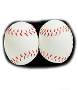 Chop Cup Balls White Leather (Set of 2)