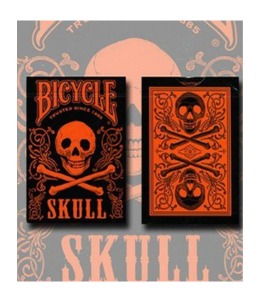 바이시클 스컬 메탈릭 (오렌지)     Bicycle Skull Metallic (Orange)