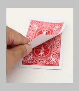 바이시클 블랭크 페이스 카드   뒷면 레드 앞면이 백지인 카드